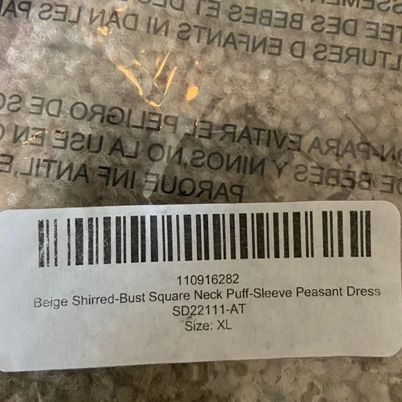 Swintager Beige Peasant Dress - Picture 9 of 12